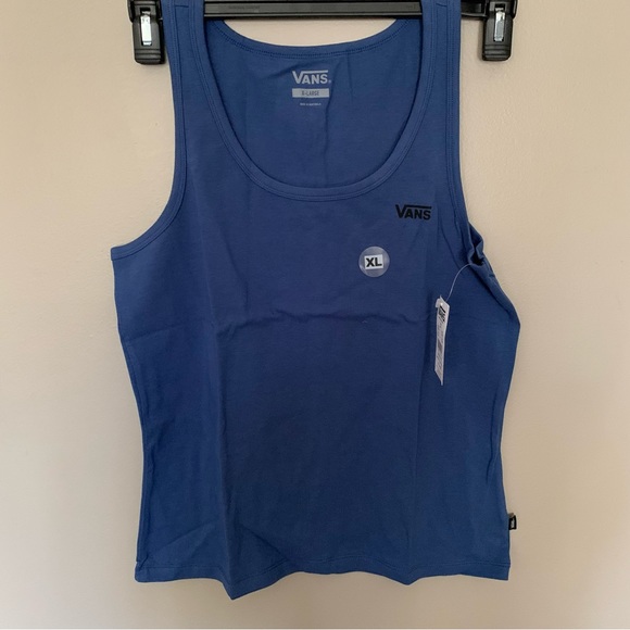 New Womens Vans Junior V Tank Top True Navy XL - Picture 2 of 5